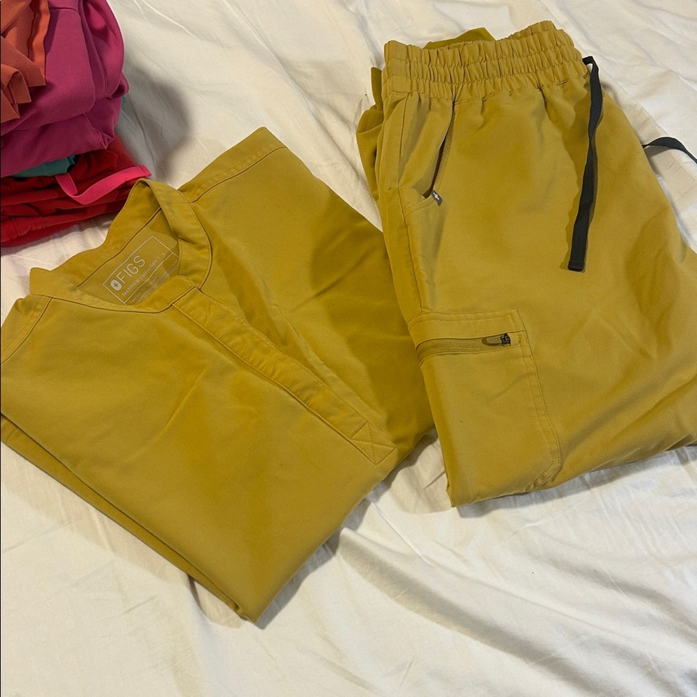 Figs Yellow Joggers and Top Set
